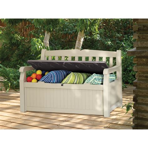 Keter All Weather Outdoor 70 Gallon Storage Bench ...