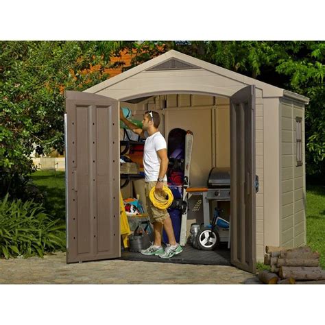 Keter Factor 8 ft. x 6 ft. Outdoor Storage Shed 213039 ...