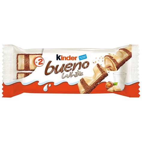 Kinder Bueno Barra cubierta de chocolate blanco y relleno ...