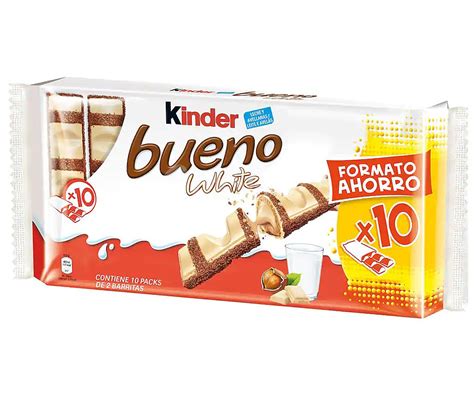 Kinder Bueno Barritas chocolate white Envase 10 u x 40 g ...