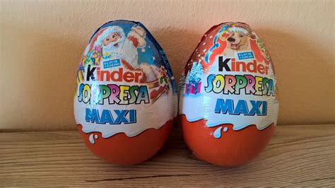 Kinder Maxi Surprise eggs Christmas Edition 2015 | Huevos ...