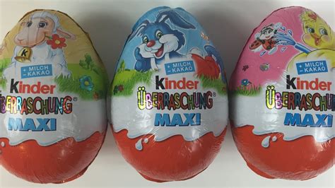 KINDER MAXI Surprise Eggs Easter edition // Opening ...