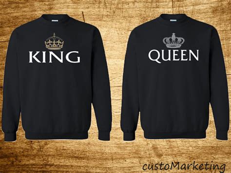King & Queen   Couple Crewneck   Sweatshirt Super Couple ...