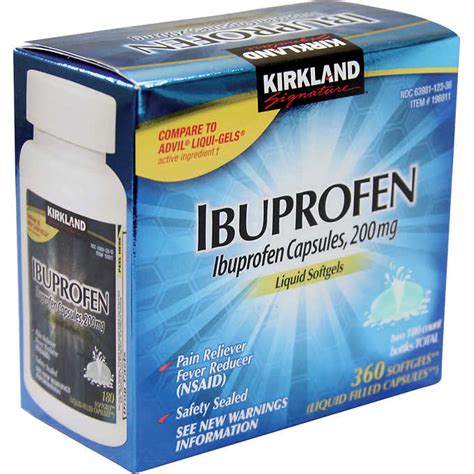 Kirkland Signature Ibuprofen 200MG, 2 x 180 Liquid ...