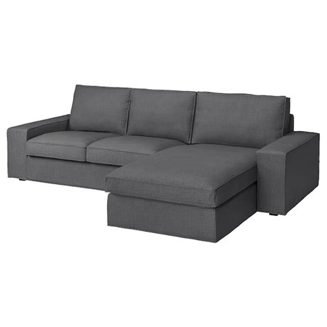 KIVIK Canapé   avec méridienne, Skiftebo gris foncé   IKEA