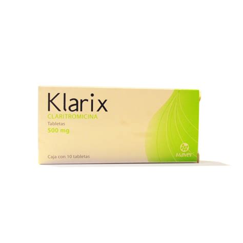 Klarix  clarithromycin  500 MG 10 TAB   MEXIPHARMACY ...