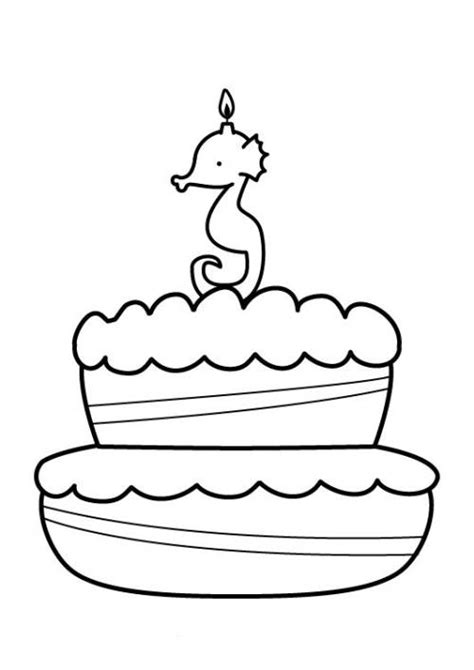 Kostenlose Malvorlage Geburtstag: Kuchen zum dritten ...