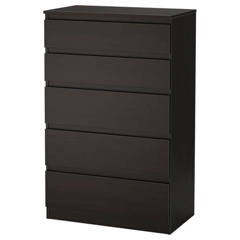KULLEN Chest of 5 drawers   black brown   IKEA