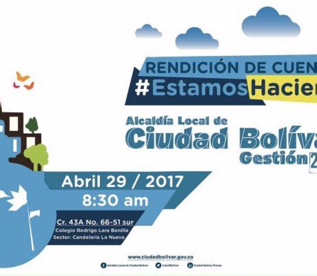 La Alcaldía Local de Ciudad Bolívar realizará rendición de cuentas el ...