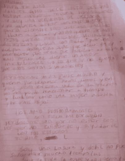 La carta de puño y letra de la mujer que asesinó a sus dos hijos ...