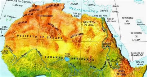 La clase de la letra B: ÁFRICA Relieve, ríos y lagos