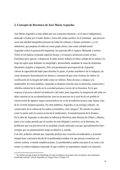 La crítica de Mario Vargas Llosa sobre José María Arguedas   GRIN