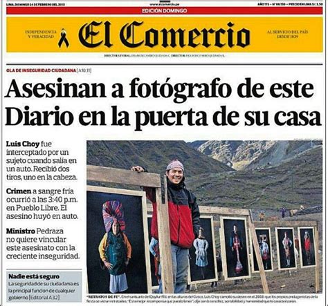 La del diario El Comercio de Lima hoy, esa portada que ...