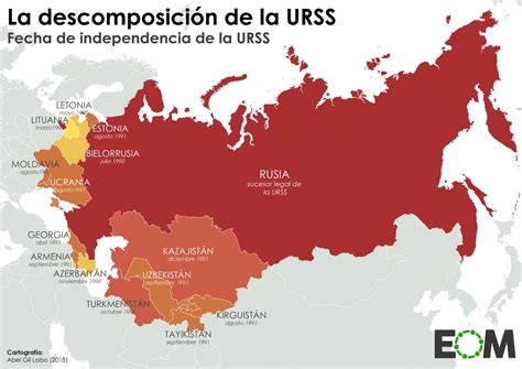 La descomposición de la URSS   Mapas de El Orden Mundial   EOM