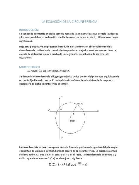 La Ecuación de La Circunferencia | Circulo | Tangente