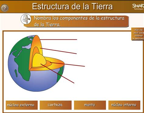 La estructura de la tierra | Recurso educativo 49905   Tiching