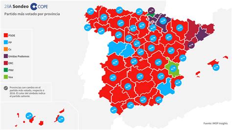 La fragmentación de la derecha permite al PSOE pintar España de rojo ...