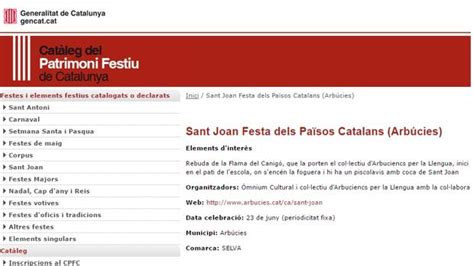 La Generalitat de Cataluña cita San Juan como fiesta de los «países ...