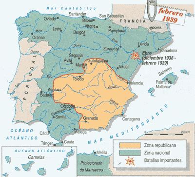 La Guerra Civil Española  mapas