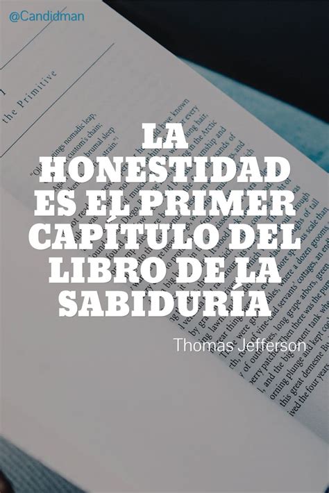 La honestidad es el primer capítulo del libro de la sabiduría – Thomas ...