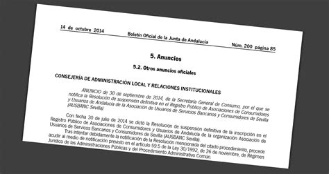 La Junta de Andalucía también expulsa al negocio Ausbanc ...