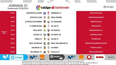La Liga Santander: Horarios unificados para las dos últimas jornadas de ...