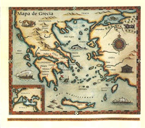 la literatura española: Mapa De Grecia Antigua.