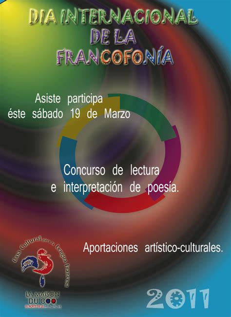 La Maison Du Coq: CELEBRA EL DÍA INTERNACIONAL DE LA FRANCOFONÍA