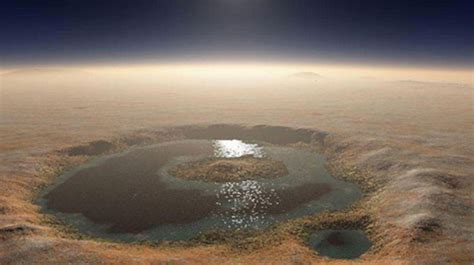 La NASA muestra cráter con características de un lago en ...