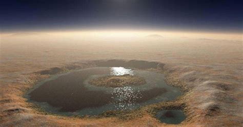 La NASA muestra cráter con características de un lago en ...