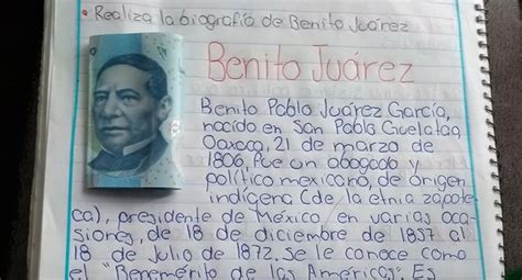La ocurrencia de un niño para resolver una tarea sobre Benito Juárez