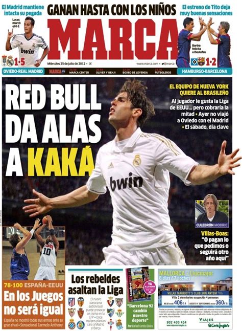 La portada del 25 de julio de 2012 | Diario marca, Real ...