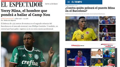 La prensa colombiana se emociona con Yerry Mina