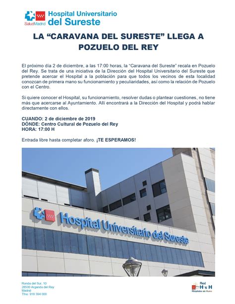 LA “CARAVANA DEL SURESTE” LLEGA A POZUELO DEL REY. Hospital...
