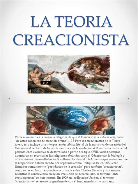 La Teoria Creacionista | Creacionismo | Ciencia