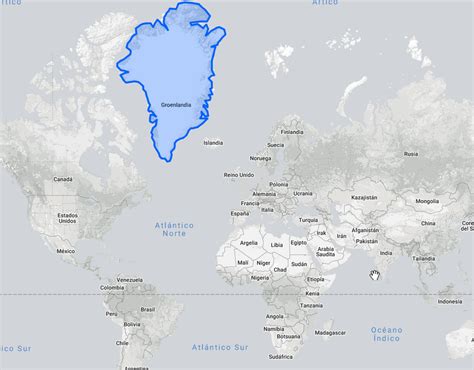 La Tierra deja de ser  plana  en Google Maps y Groenlandia, por fin, ya ...