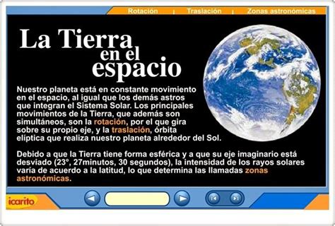 La Tierra en el espacio , de Icarito, es una magnífica ...
