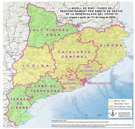La UdL mapa la proposta de desconfinament de Catalunya
