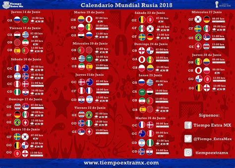 La ventana indiscreta de julia: Fixture, horarios y TV del Mundial 2018 ...