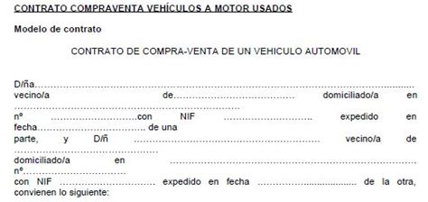 La vida en una motocicleta: Modelo de contrato compraventa ...