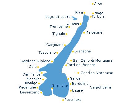 Lago di Garda Italia, donde está, situación en el norte ...