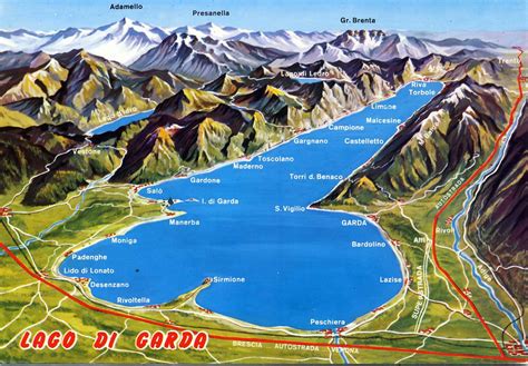 Lago di Garda Map Card, Italia | Luca desde Italia  IT ...