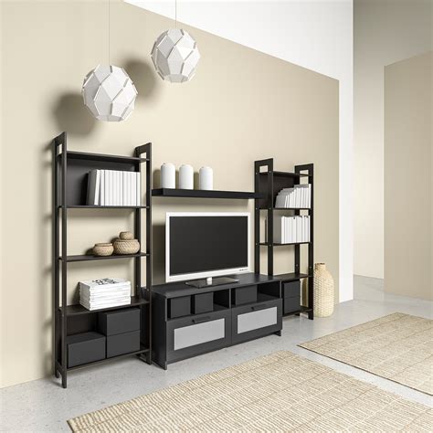 LAIVA/BRIMNES   TV storage combination, black brown | IKEA ...
