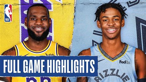 LAKERS at GRIZZLIES | FULL GAME HIGHLIGHTS | February 29, 2020   YouTube