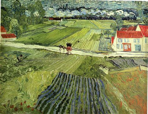 Landscape with Carriage and Train   Vincent van Gogh ...
