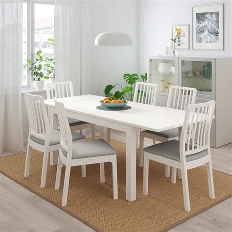 LANEBERG / EKEDALEN Mesa con 4 sillas, blanco, blanco gris ...