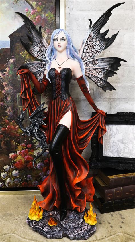 Large 24 H Goddess of Fire Elemental Gothic Pyre Fairy ...