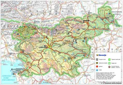 Large detailed roads and tourist map of Slovenia | Vidiani.com | Maps ...