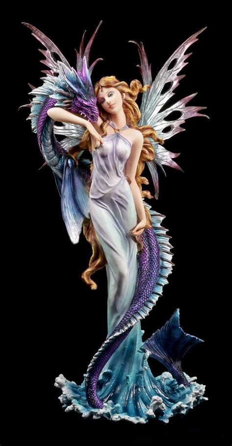 Large Fairy Figurine with Sea Dragon | Fairies | Figures ...