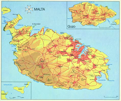 Large Malta Island Maps for Free Download and Print | High ...